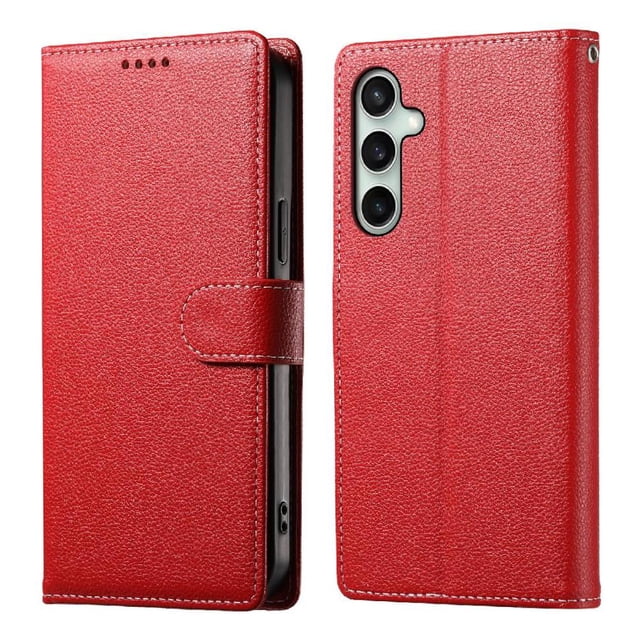 Case for FOXDOCK Samsung Galaxy S24 FE Wallet Case – Premium Leather, 3 Card Slots, Shockproof Protection