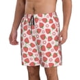 thumbnail image 2 of Logiee Strawberry Flower Print Mens Swim Trunks Quick Dry Board Shorts,Breathable Hawaii Beach Shorts Swimwear Bathing Suits-3X-Large, 2 of 6