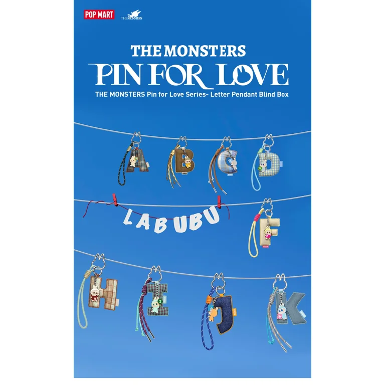 Pop Mart THE MONSTERS (Labubu) Pin for Love Series- Letter Pendant