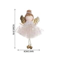 thumbnail image 5 of 3-Style Christmas Angel Hanging Ornament,Lace Sequin Skirt Metal Bell Cloth Figurine,Multicolor Holiday Decor,1-Count, 5 of 8