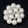 thumbnail image 4 of CUITING Flower Rhinestone Imitation Pearl Brooch  Wedding Bouquet Decor, 4 of 7