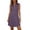 Purple, variant on Hurxie Women's Sleeveless Shirt Dress Button Down Ruffle Hem Mini Dresses with Pockets Purple,XL