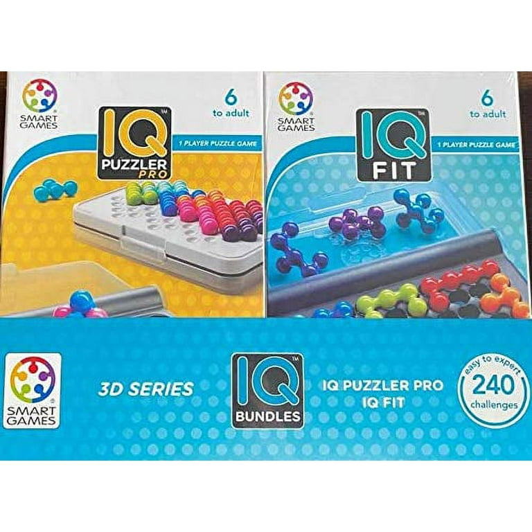 SmartGames IQ Bundles 3D Series: IQ Puzzler Pro & IQ Fit 240 Challanges for  Ages 6-Adult 