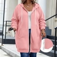thumbnail image 6 of yillto Plus Size Womens Sweatshirt Jacket Zip up Hoodie Lightweight Long Sleeve Fall Fashion Hooded Sweatshirts, 6 of 6