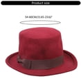 thumbnail image 3 of Vintage Fedora Hat Wool Short Brim Western Flat Top Hat Versatile Top Hat for Dinner Outdoor Casual Wear, 3 of 8