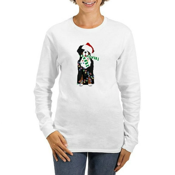 CafePress - Christmas Bernese Mt Holiday Dog Long Sleeve T Shi - Women's Long Sleeve Graphic Casual T-Shirt