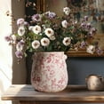 thumbnail image 4 of 6.68in. Tuscan Planter & Room and Home Decor, Decorative Vase, Indoor/Outdoor Ceramic Plant Pot, Drainage Hole, Red, 4 of 14