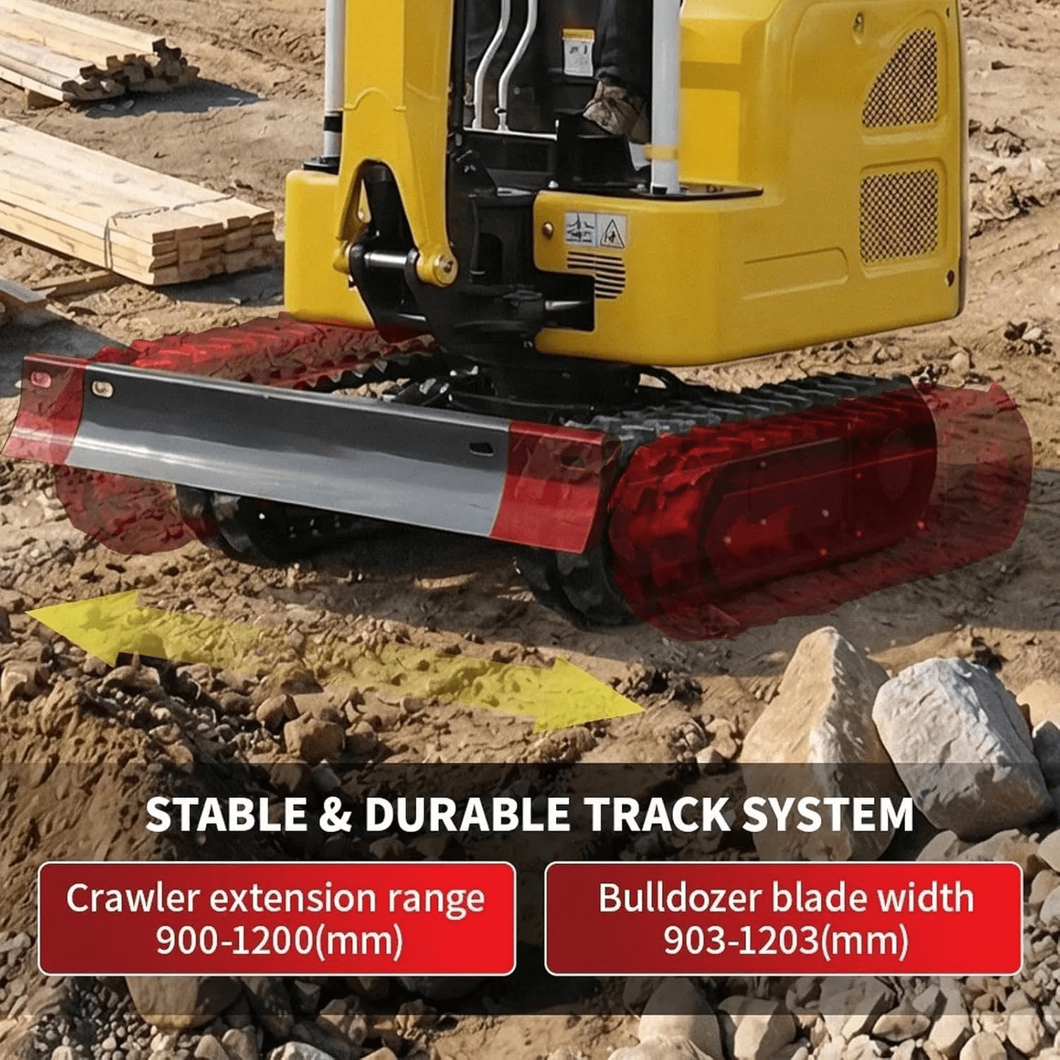 レコード Machpro 1.8 Ton Mini Excavator with Kubota 3-Cylinder Diesel