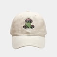 thumbnail image 2 of AJGRHE Women Casual Cute Cartoon Embroidered Baseball Cap Adjustable Visor Hat Outdoor Sports Daily Wear Beige One Size, 2 of 3