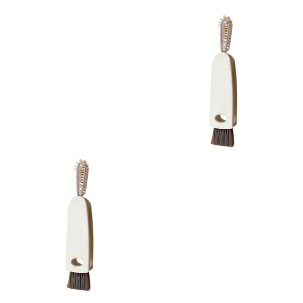 Kearding Cepillo para huecos de botellas de leche, removedor de polvo de mango largo multifuncional en forma de zanahoria, herramientas de Gris 2Conjunto