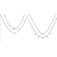 thumbnail image 5 of Fine Silver Plated Drop Double Necklace Set with Simulated Diamonds Adult, 5 of 7