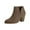 Brown, variant on Fall Dress Boots for Women Ladies Fashion Suede Cut-Out Chunky Block High Heel Zip up Dressy Ankle Booties