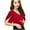Red, variant on Aoochasliy Blouses for Women Chiffon Women Half Sleeve Butterfly Sleeve Blouse Solid V-Neck Casual Tops