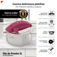 thumbnail image 2 of Olla de Presión 3 Litros Acero Inoxidable 304 Bogner BPC03R, 2 of 9
