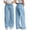 Blue, variant on RotHome Womens Jeans High Waisted Wide Leg Baggy Jeans for Women Trendy Stretchy Denim Pants with Pockets Loose Fit Comfortable Casual Bottoms Business Casual Outfits