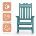thumbnail image 5 of CHYVARY 1 Peak Patio Adirondack Chair Plastic Single Chairs,Rocking Chair Fire Pit Outdoor Lounge Chair for Lawn and Garden,Lake Blue, 5 of 8