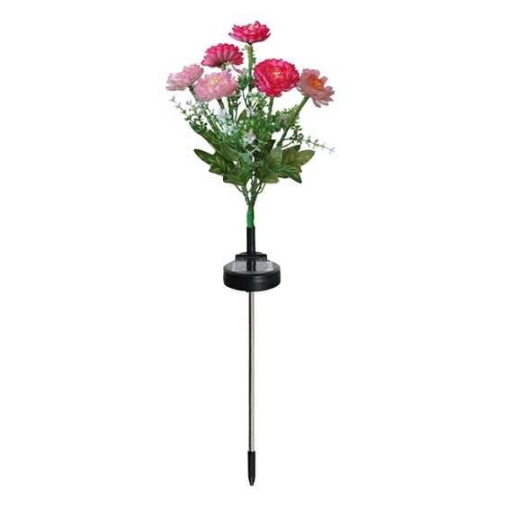 Solar Flowers Lights, Solar-Powered Outdoor Light with Flowers, Waterproof Lights for Outside Yard, Garden, Pathway, Walkway, Patio, Lawn, Cemetery, Grave Decor