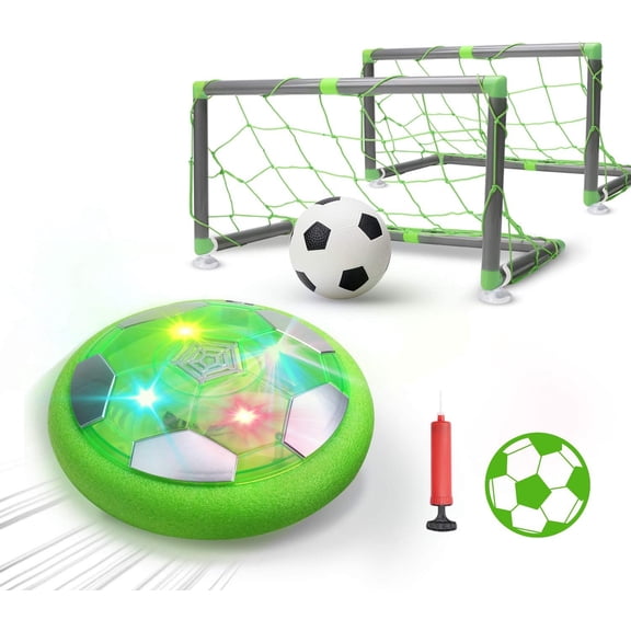 Lenbar Hover Soccer Set for Kids Ages 3-12, Air Floating Ball with 2 Goals, Inflatable Soccer Ball & Pump for Indoor Outdoor Play, Gifts for Kids