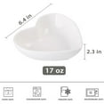 thumbnail image 2 of 4 Pcs Heart Shaped Ceramic Bowls, 6 in Deep Heart Bowls Dessert Bowls Salad Bowls, White Ceramic Heart Plates, Valentine’s Day Serving Bowls for Cooking Wedding, 2 of 7