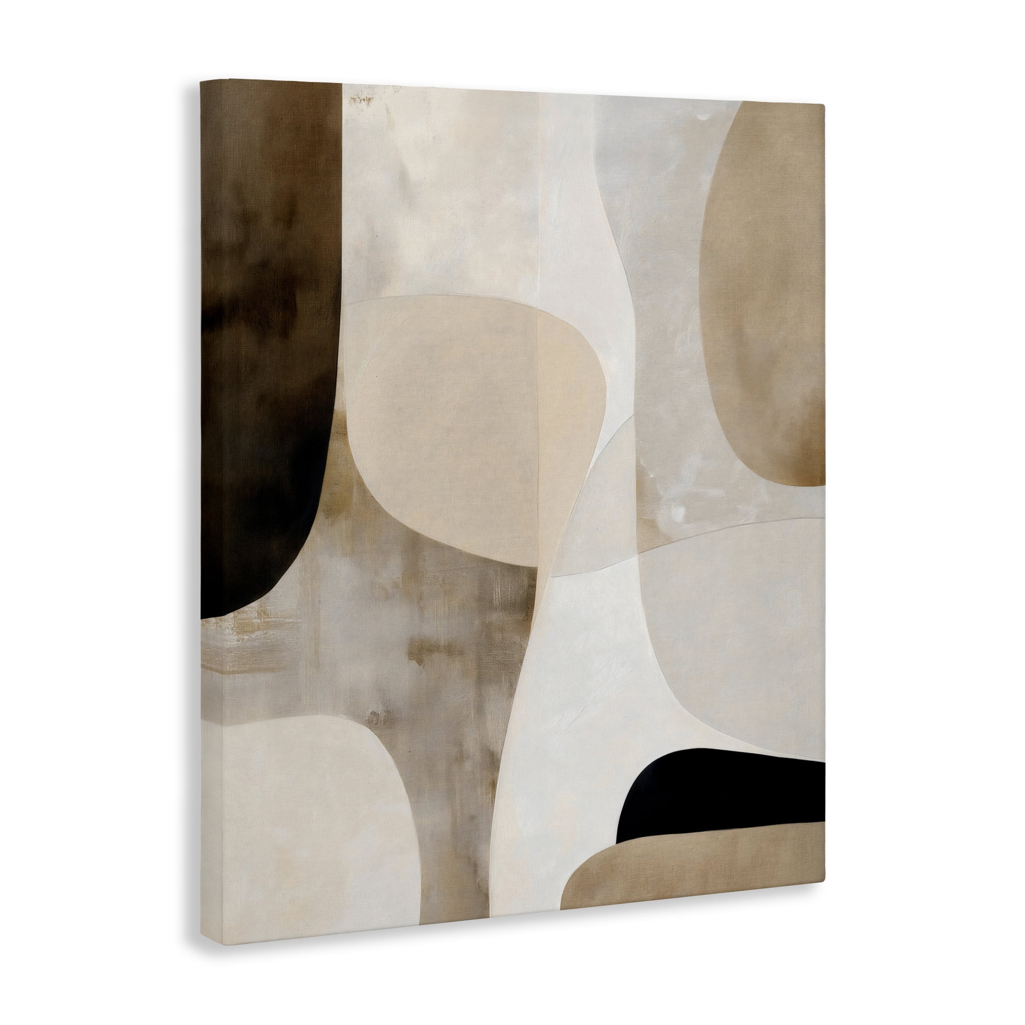 Stupell Industries Tan Shapes Organic Balance Canvas Wall Art, design by Ink Drop Loft