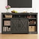 thumbnail image 4 of Farmhouse Fireplace TV Stand for 65+ Inch TV, Entertainment Center with 23" Electric Fireplace with Remote, Modern Rustic TV My Lux Decor Round, 4 of 8