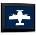 thumbnail image 1 of Robinson, Tamara 24x20 Black Modern Framed Museum Art Print Titled - Airplane on Navy, 1 of 5
