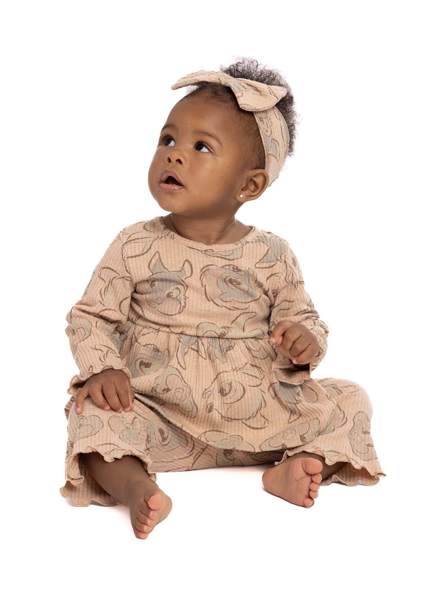 Disney Bambi Baby Girls Top, Pants and Headband, 3-Piece Set, Sizes 0/3-24 Months