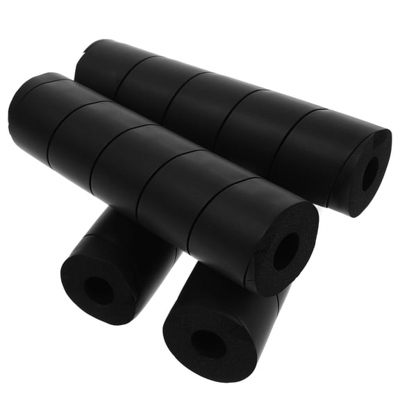 YUYUETIME 4Pcs Cylindrical Black Foam Bed Frame Leg Covers for Furniture Legs and Floors Home Use