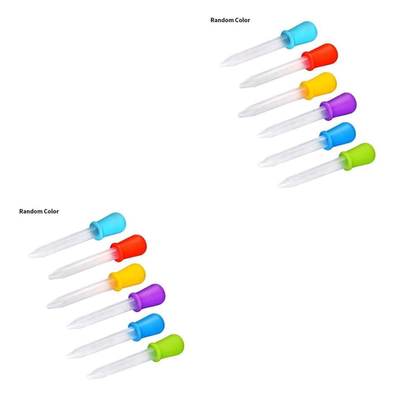 Billuyoard Cuentagotas para bebé de Color aleatorio con escala, goteros portátiles para bebés, dispensador de alimentos desmontable, accesorio de pipeta 6 piezas 2piezas Billuyoard CBP254506