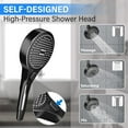 thumbnail image 3 of Dual Shower Head with Handheld for Couples: High Pressure Double Shower Heads for Two People - Adjustable Two Showerhead System with 3 Flow Settings Fits 2 Person Bathroom (Black), 3 of 6