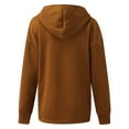 thumbnail image 5 of Women'S Sweatshirts Women's Solid Color Sweatshirt Women's Casual Long Sleeve Solid Color Button Down Pullover Hoodie Sweatshirt Tops Blouse, 5 of 7
