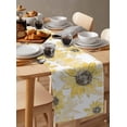 thumbnail image 6 of Yellow Sunflower Table Runner 90 Inches, Spring Summer Floral Botanical Retro Bed Runner Dresser Scarves Tabletop for Indoor Outdoor Parties/Ceremony/Banquet, 13" x 90", 6 of 8