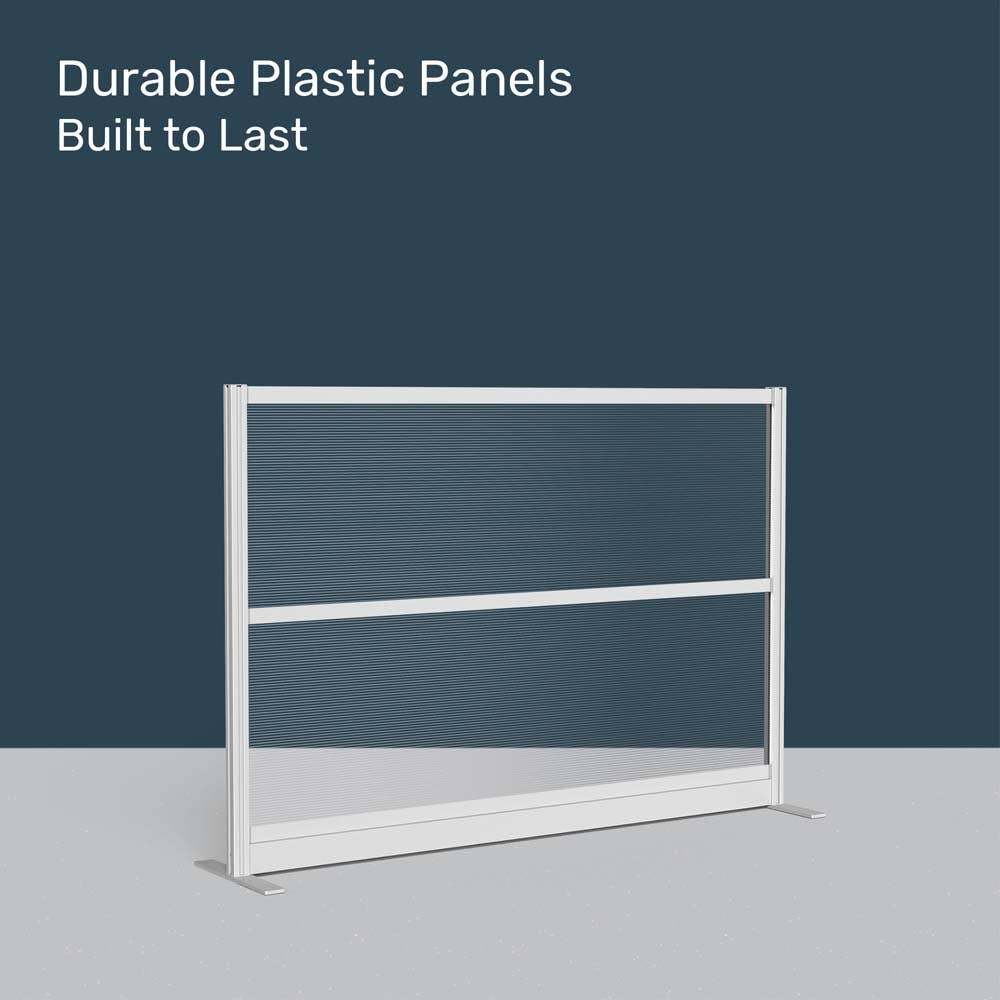 Luxor Translucence Modular Wall Room Divider System - 70" W x 48" H, Freestanding