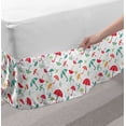 thumbnail image 2 of Rain Bed Skirt, Colorful Umbrellas Ornamented with Dots Pattern Modern Design Print with Water Drops, Elastic Bedskirt Dust Ruffle Wrap Around for Bedding Decor, 4 Sizes, Multicolor, by Ambesonne, 2 of 2