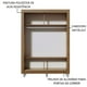 thumbnail image 5 of Ropero Closet Madesa Denver 2 Puertas Corredizas con Espejo con Pies Marrón, 5 of 5