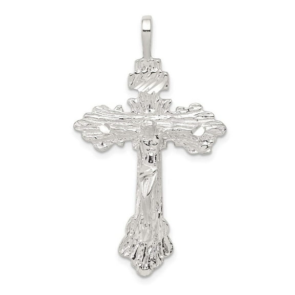 925 Sterling Silver Solid Polished Crucifix Pendant Necklace Measures 44x25mm Wide Jewelry Gifts for Women