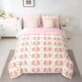 thumbnail image 2 of Manfei Kids Cartoon Axolotl Twin Bedding Sets 7-Piece, Kawaii Ocean Animal Bedding Comforter Set, Cute Flower Floral Reversible Sheet Sets, Microfiber Bedroom Decor, 2 of 7