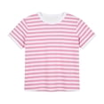 thumbnail image 4 of JAJAHO Girls Striped Tees For Kids Casual Summer Round Neck Short Sleeve Loose Fit T Shirt 2-13Y, 4 of 4