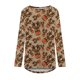 thumbnail image 4 of Pntutb Mujeres Casual Manga Larga Cuello Redondo tops Blusa Suelta Navidad Impreso Camisas Pntutb Pntutb-3722, 4 of 5