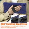 thumbnail image 6 of Dteck Rugged Case for Samsung Galaxy Tab A9 Plus 11 Inch (SM-X210/X215/X216/X218), Shockproof Built-in Screen Protector Heavy Duty Full-Body Case Rotating Stand Cover with Hand/Shoulder Strap,Navyblue, 6 of 10