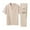 Khaki, variant on Men's Slim Fit Suit Summer Casual Linen Two Piece Set Lightweight Breathable Outfit For Beach And Outdoor Activities Casual Beach Shorts Suit