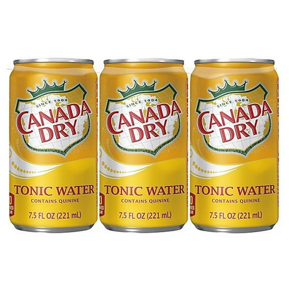 Canada Dry Tonic Water, Mini Cans 7.5oz, Pack of 6
