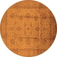thumbnail image 1 of Ahgly Company Indoor Round Oriental Orange Industrial Area Rugs, 4' Round, 1 of 4