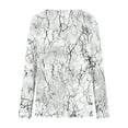 thumbnail image 5 of JUSLIO Blouses for Women Relaxed Fit Graphic Shirts Tops Irregular Print Long Sleeve V Neck Shirts Tops White L, 5 of 5