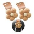 thumbnail image 3 of AMLESO Flower Car Seat Back Seat Hanger Compact Durable Storage Organizer Universal for Coat, Handbag, Bag, Grocery 2pcs Brown, 3 of 6