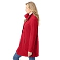 thumbnail image 3 of Woman Within Plus Size Fleece Swing Funnel-Neck Coat, 3 of 6