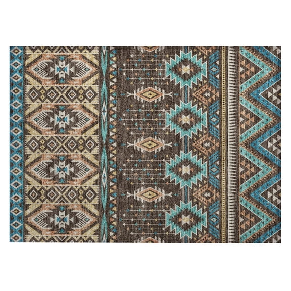 Dalyn Rugs Machine Washable Indoor/Outdoor Chantille Brown 1'8" x 2'6" Rug