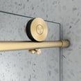 thumbnail image 3 of 6076 Brushed Gold frameless one fixed and one shifted Shower Door,70MM 304 stainless steel large pulleys with adjustable soft closing function,with nano easy cleaning,stick explosion-proof menbrance, 3 of 5