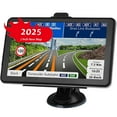 thumbnail image 1 of LONGRUF GPS Navigation for Car, Latest 2025 Map 7 inch Touch Screen Car GPS, Voice Turn Direction Guidance, Support Speed and Red Light Warning, Pre-Installed North Amer, 1 of 7