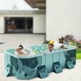 thumbnail image 2 of HDUTNGISN 113"×66"×20"Foldable Swimming Pool for Kids & Family,Non-Inflatable Pool with Metal Frame,Green, 2 of 9